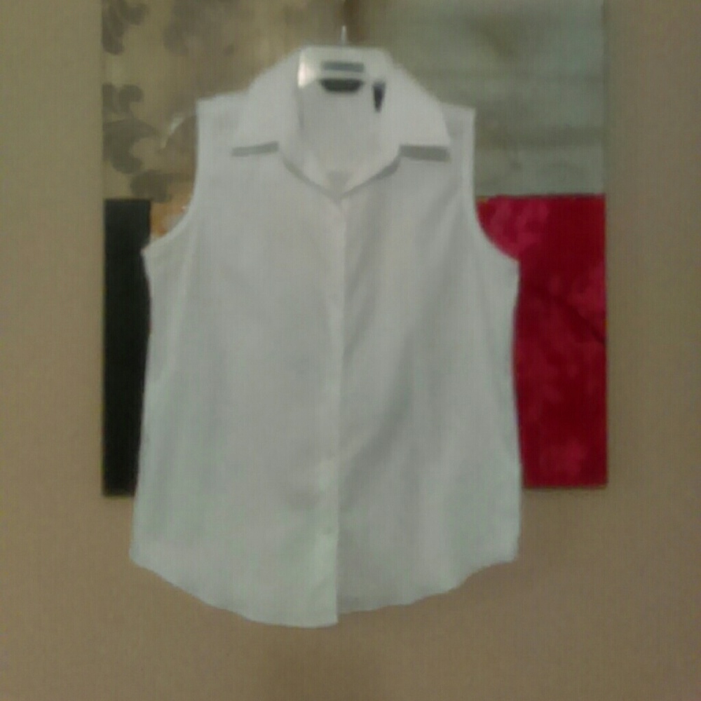 White Wrinkle Free Blouse